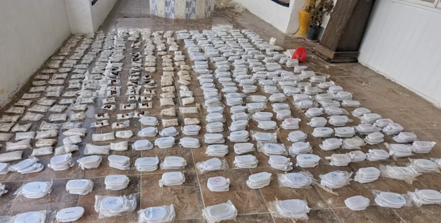 Drugs seized by troops in the Eastern Military Zone in December 2022 (Petra photo)